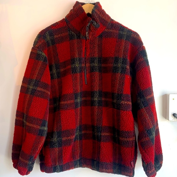 Woolrich 1/4 Zip Plaid Fleece - Picture 1 of 6